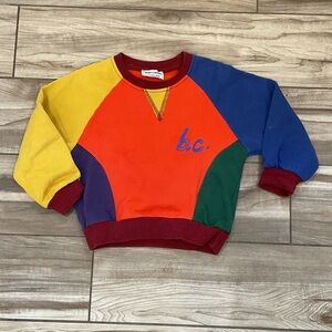 Bobo chooses oversized Colorblock Crewneck Sweatshirt with 'b.c.' Script